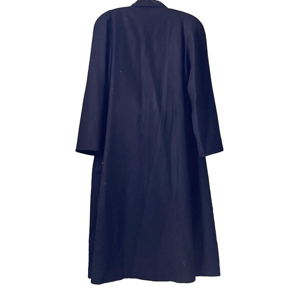 Alorna Vtg Long Wool Coat Open Embroidered Soutache Ribbon Collar L XL 2XL Black - Picture 6 of 16